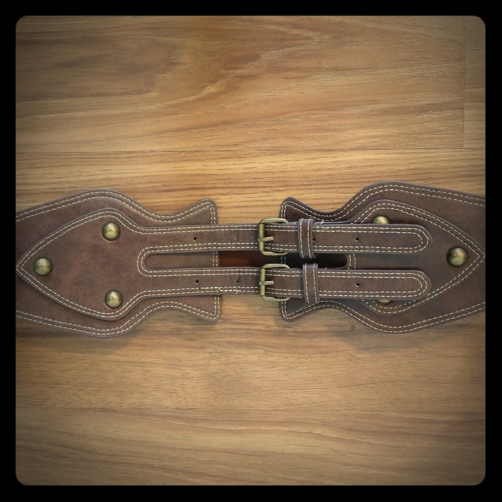 Faux Leather Stretch Belt NWT
